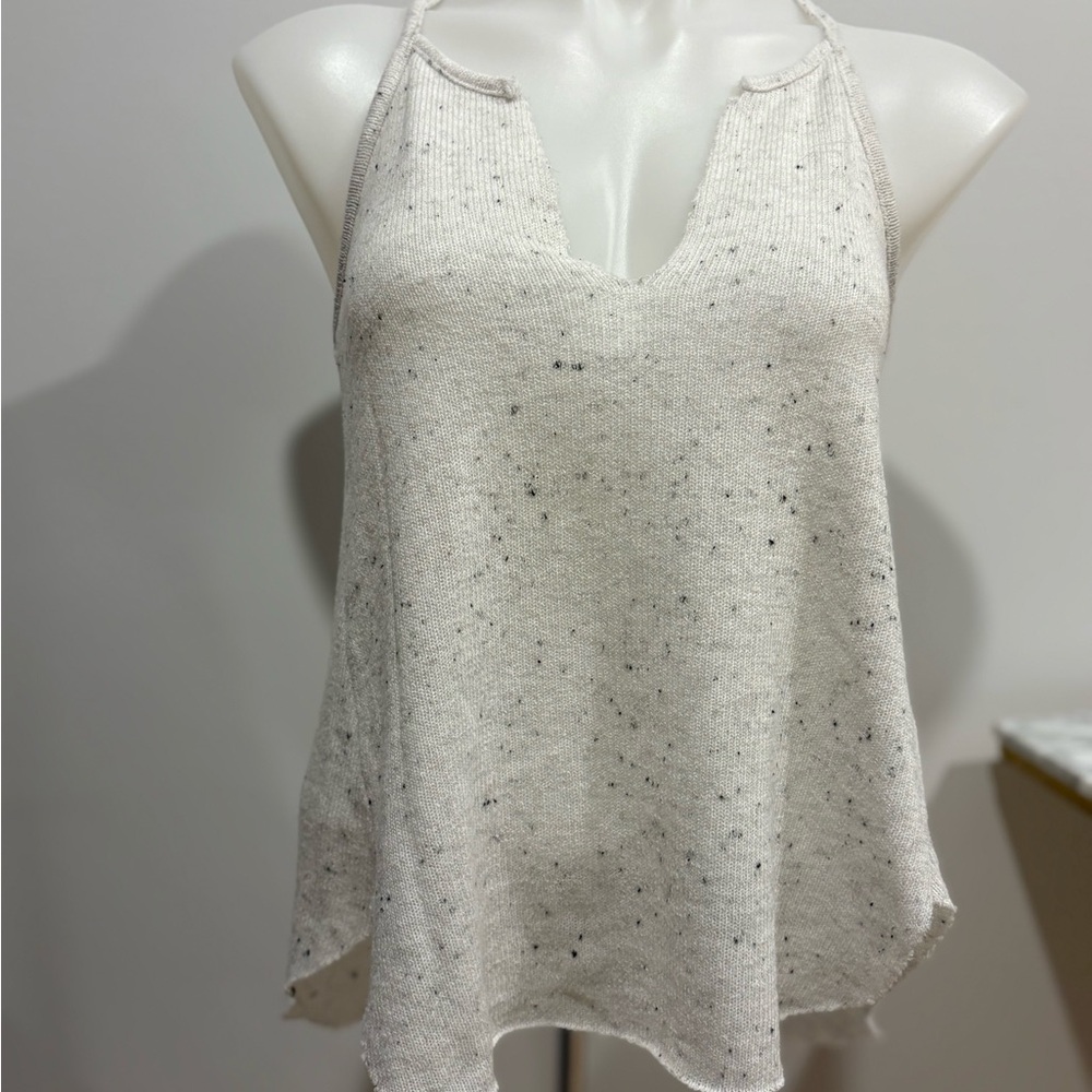Urban Outfitters Speckled Cream Knit Tank Top